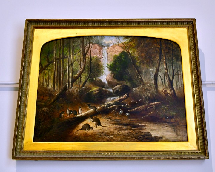 Bush Landscape With Waterfall New South Wales by John Skinner Prout